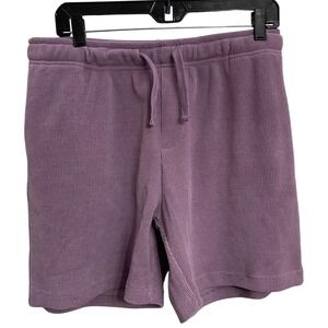 NWT Negative Space Men's Waffle Knit Cord Shorts Lounge Shorts Purple Size L